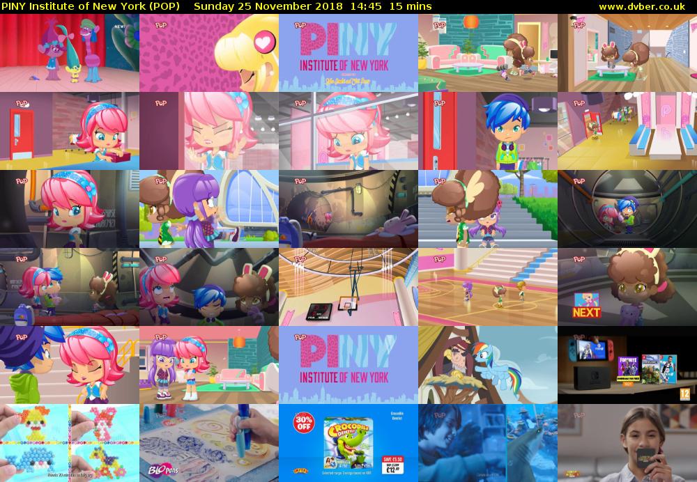 PINY Institute of New York (POP) Sunday 25 November 2018 14:45 - 15:00