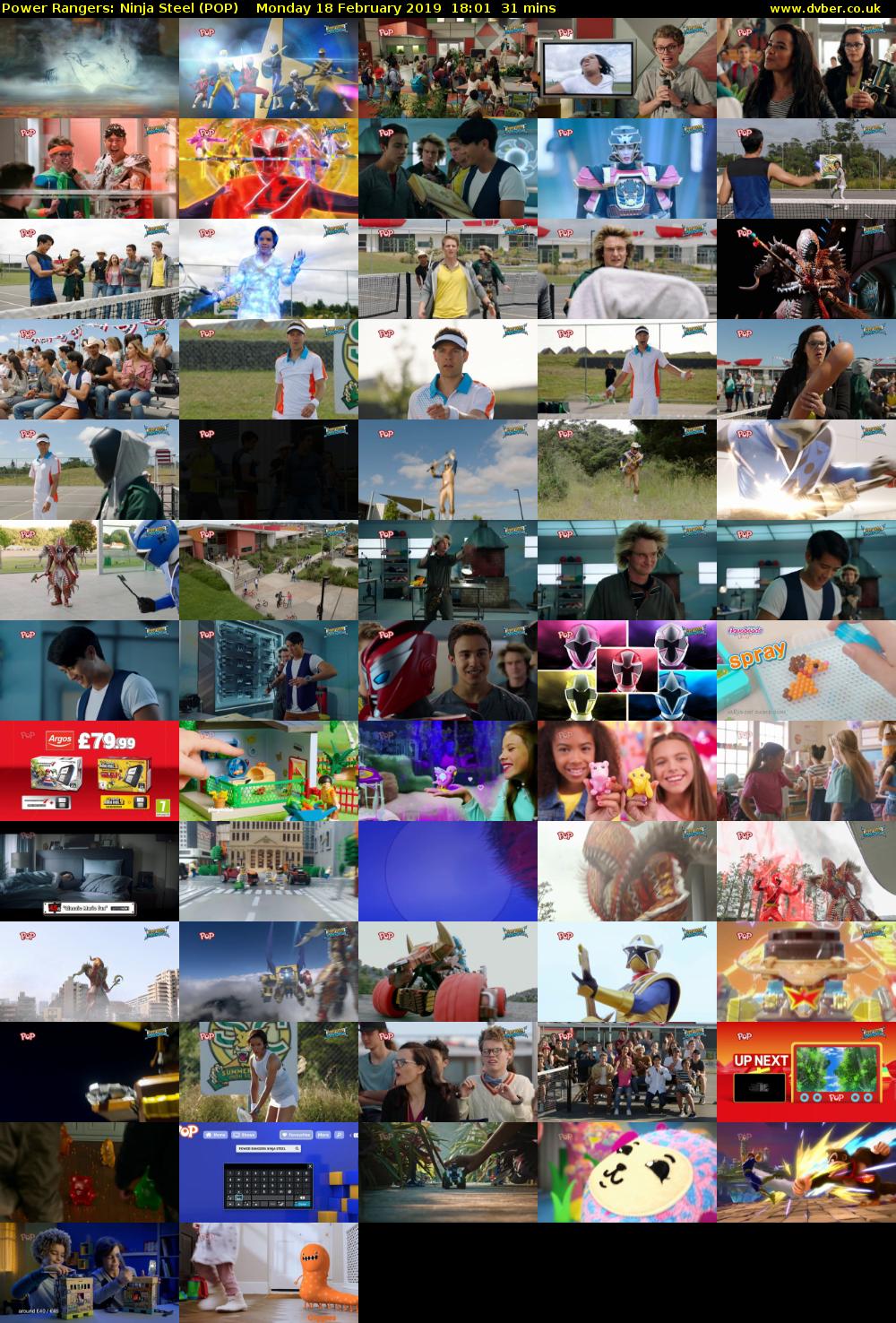Power Rangers: Ninja Steel (POP) Monday 18 February 2019 18:01 - 18:32