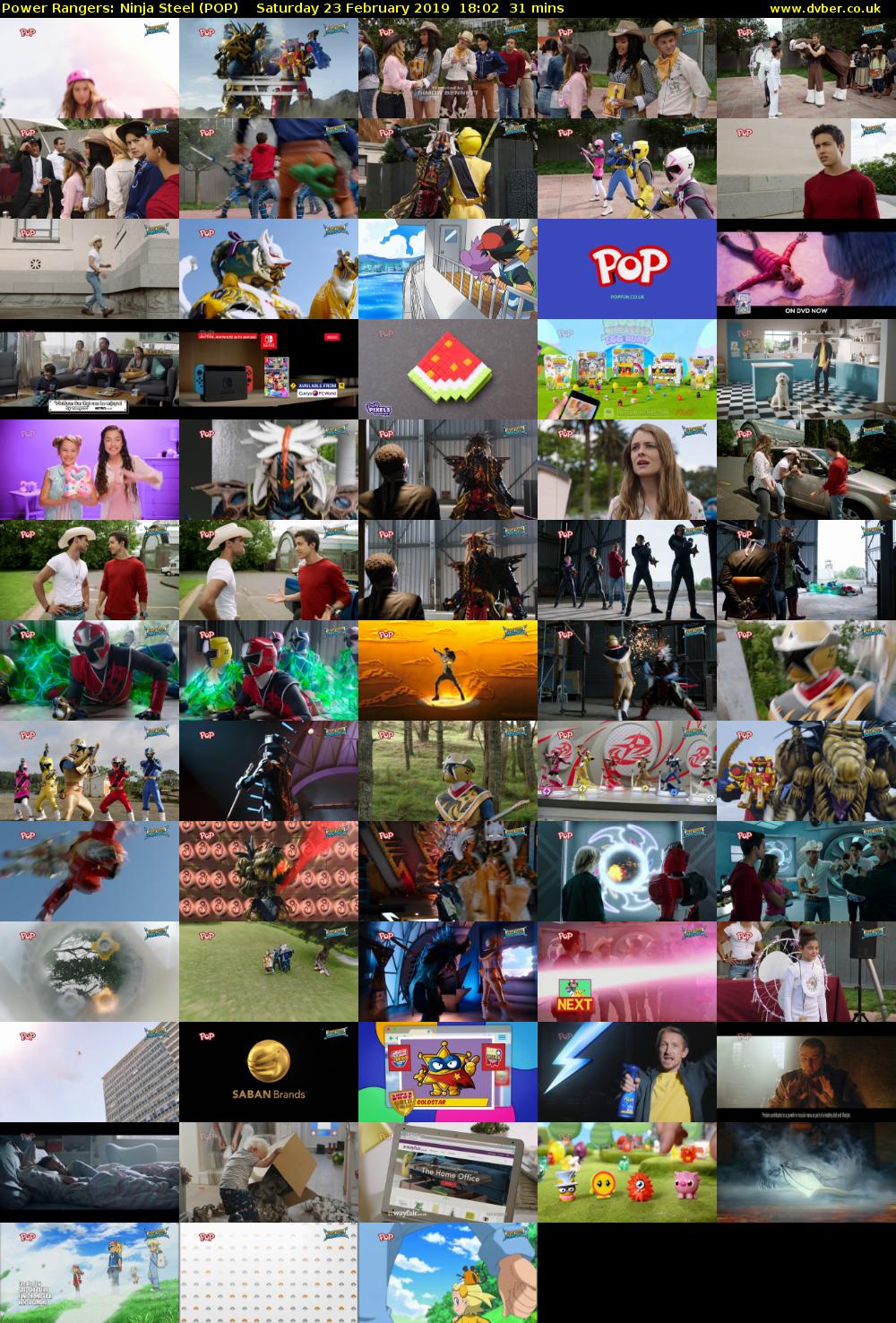 Power Rangers: Ninja Steel (POP) Saturday 23 February 2019 18:02 - 18:33