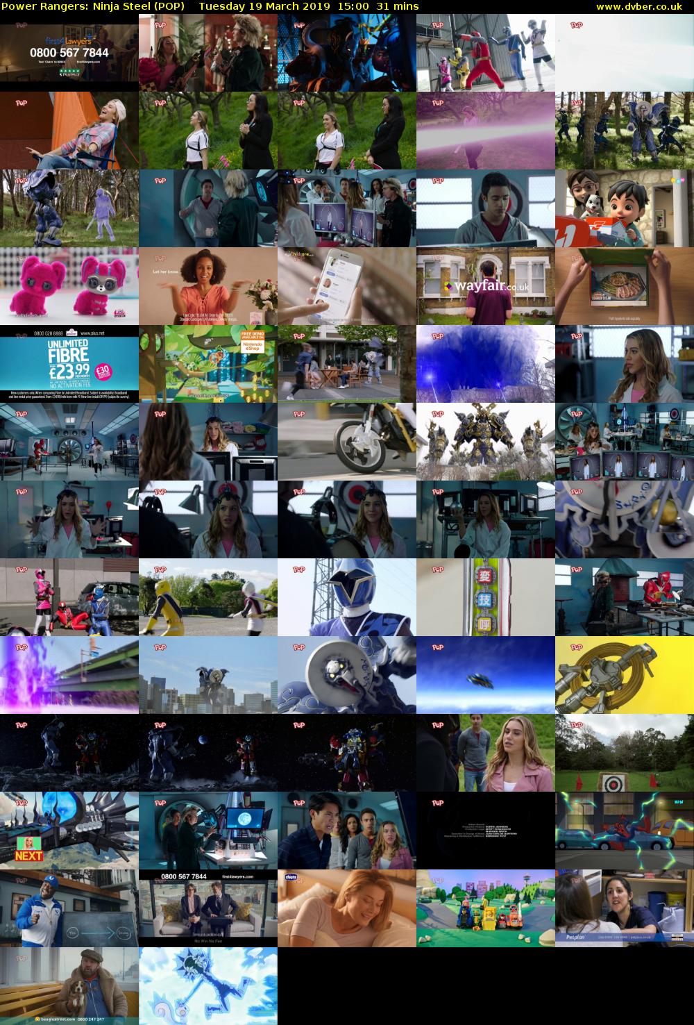 Power Rangers: Ninja Steel (POP) Tuesday 19 March 2019 15:00 - 15:31