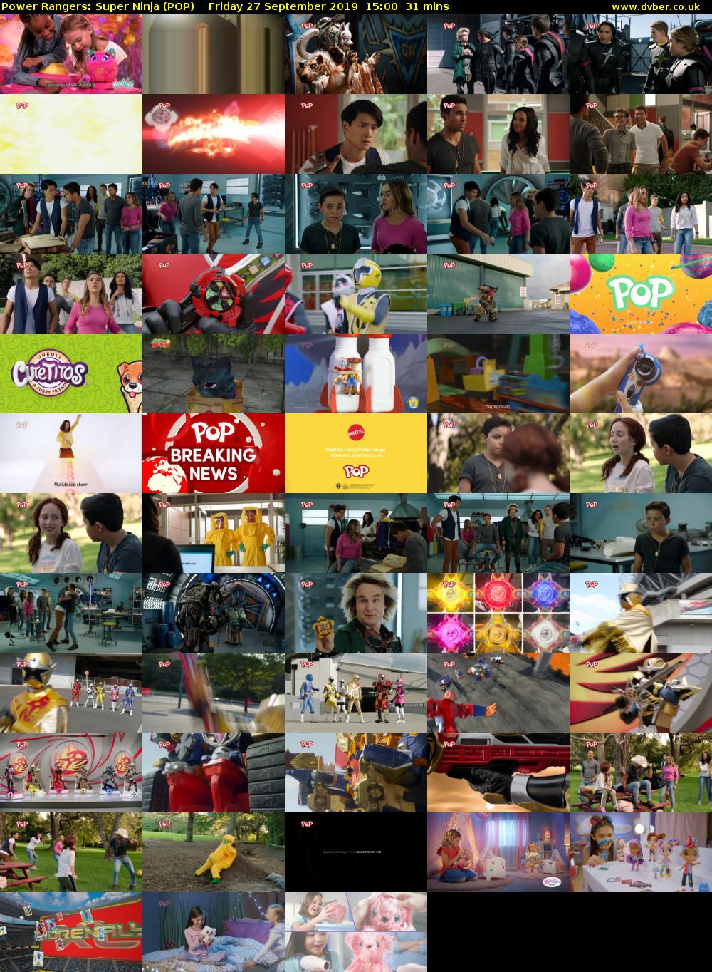 Power Rangers: Super Ninja (POP) Friday 27 September 2019 15:00 - 15:31