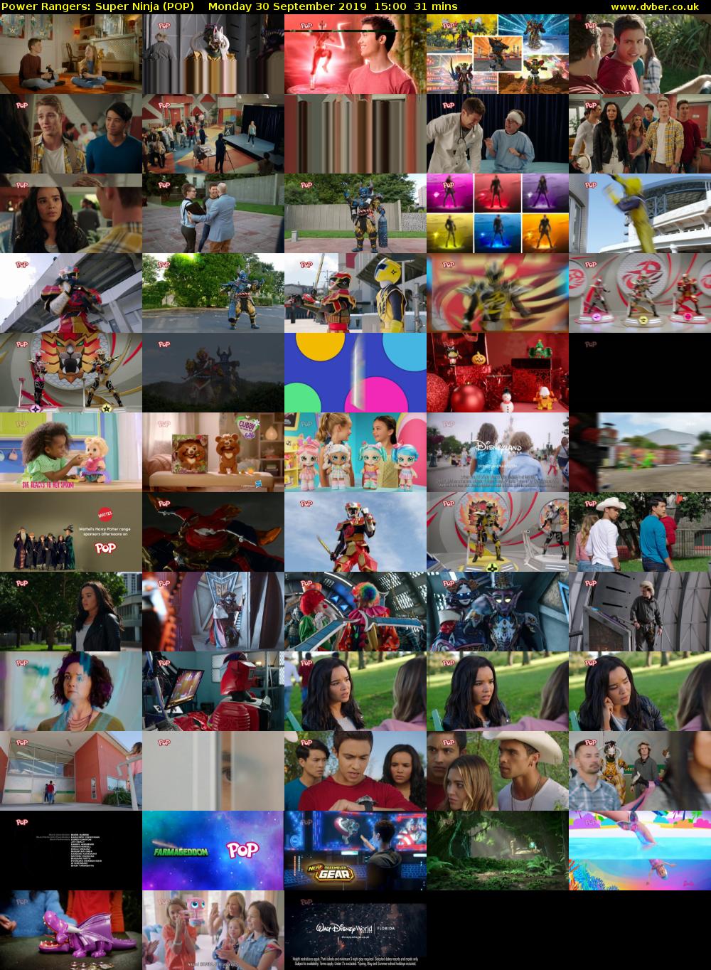 Power Rangers: Super Ninja (POP) Monday 30 September 2019 15:00 - 15:31
