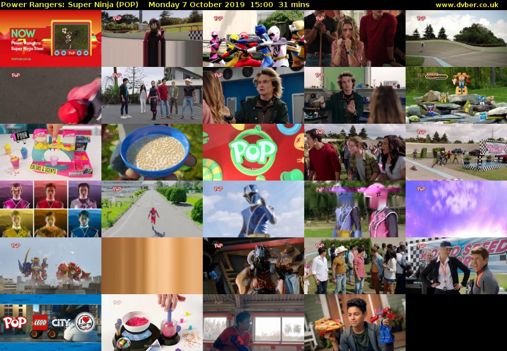 Power Rangers: Super Ninja (POP) Monday 7 October 2019 15:00 - 15:31