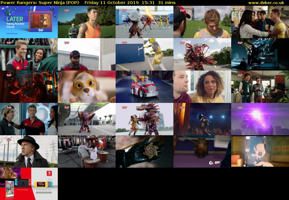 Power Rangers: Super Ninja (POP) Friday 11 October 2019 15:31 - 16:02