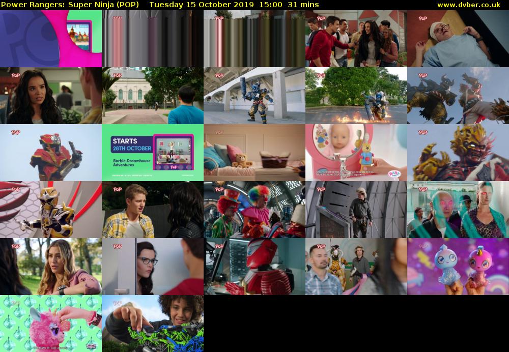 Power Rangers: Super Ninja (POP) Tuesday 15 October 2019 15:00 - 15:31