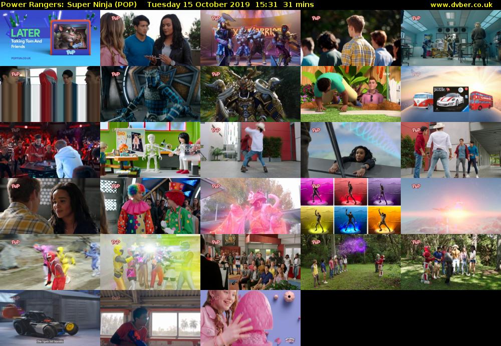 Power Rangers: Super Ninja (POP) Tuesday 15 October 2019 15:31 - 16:02
