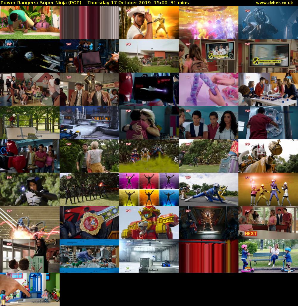 Power Rangers: Super Ninja (POP) Thursday 17 October 2019 15:00 - 15:31