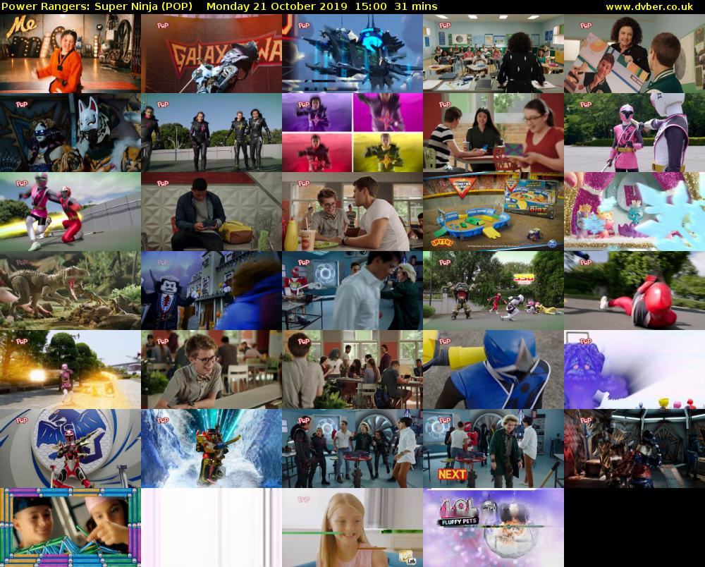 Power Rangers: Super Ninja (POP) Monday 21 October 2019 15:00 - 15:31