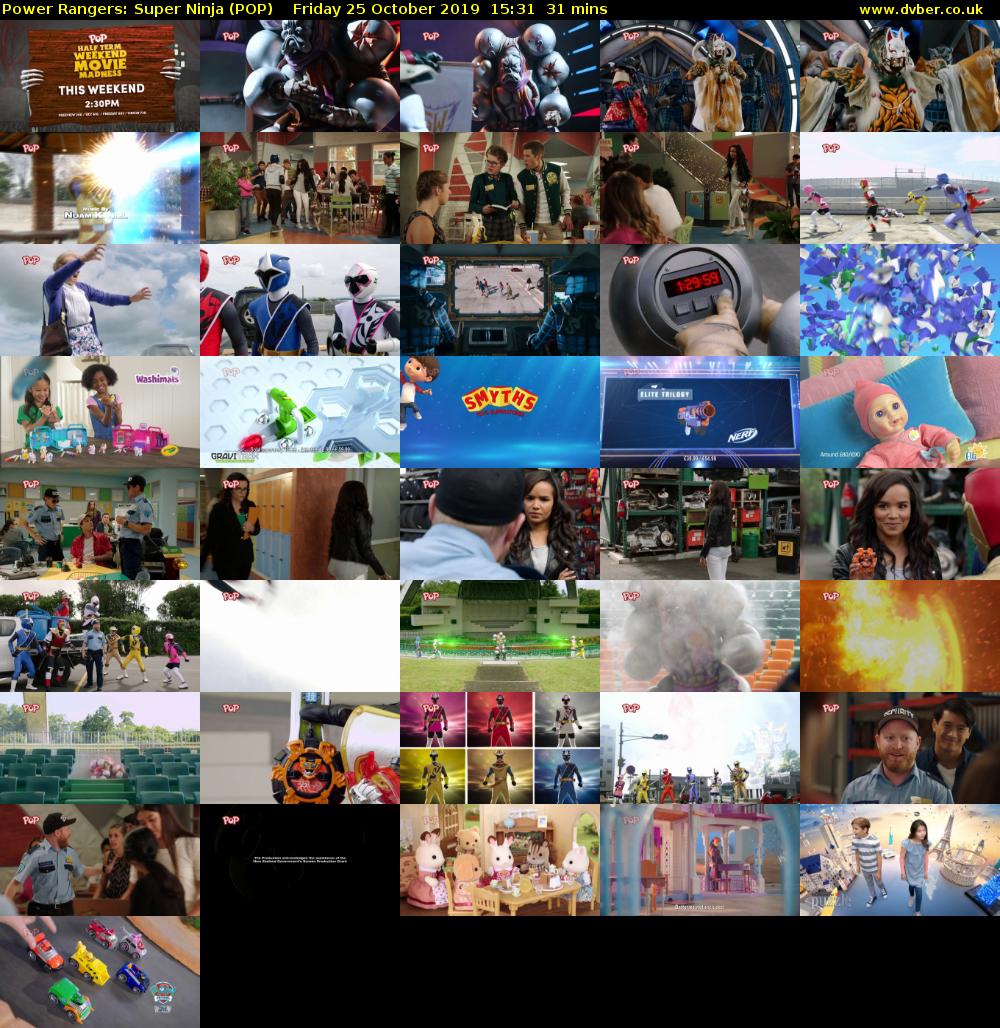 Power Rangers: Super Ninja (POP) Friday 25 October 2019 15:31 - 16:02