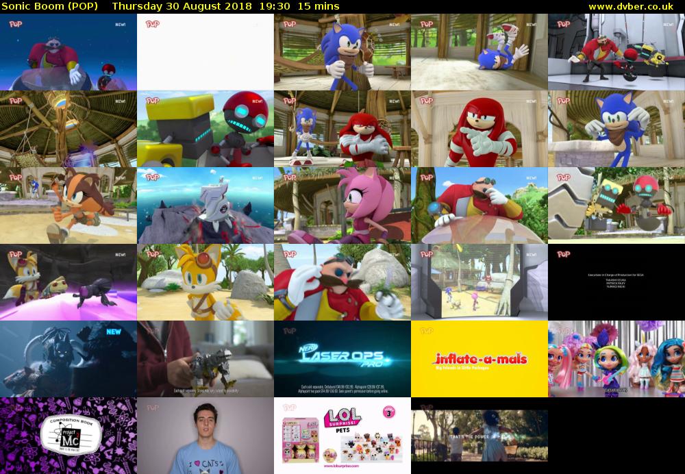Sonic Boom (POP) Thursday 30 August 2018 19:30 - 19:45