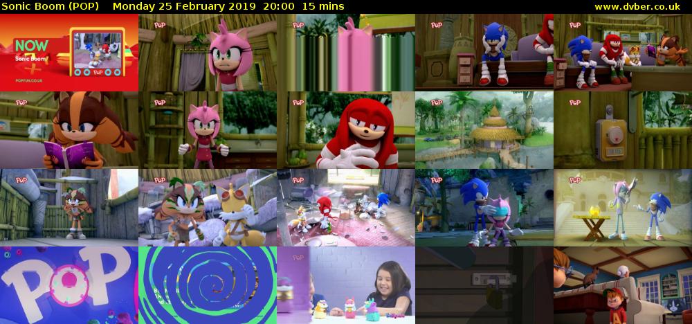 Sonic Boom (POP) Monday 25 February 2019 20:00 - 20:15