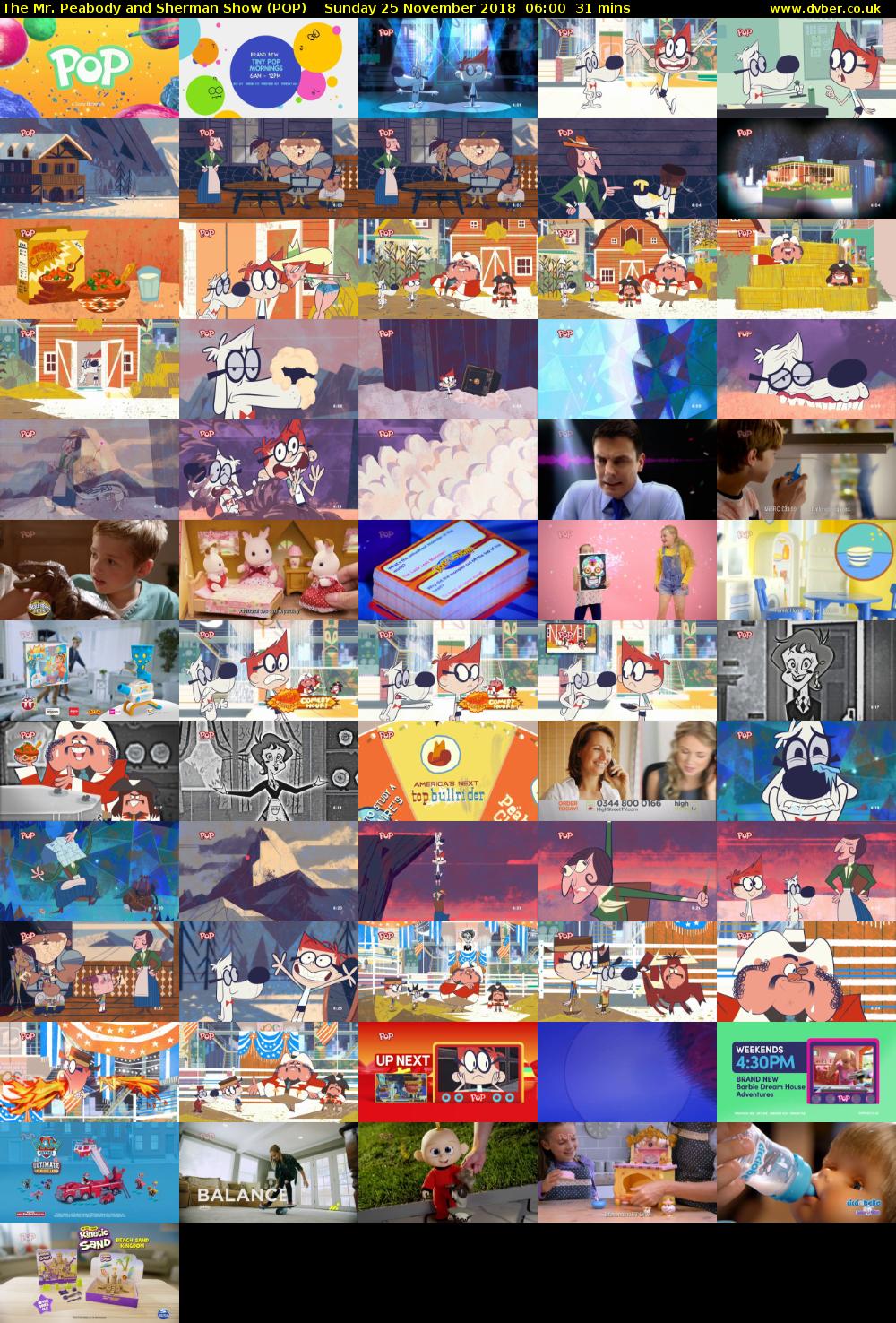 The Mr. Peabody and Sherman Show (POP) Sunday 25 November 2018 06:00 - 06:31