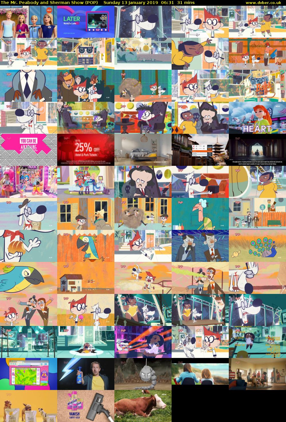 The Mr. Peabody and Sherman Show (POP) Sunday 13 January 2019 06:31 - 07:02