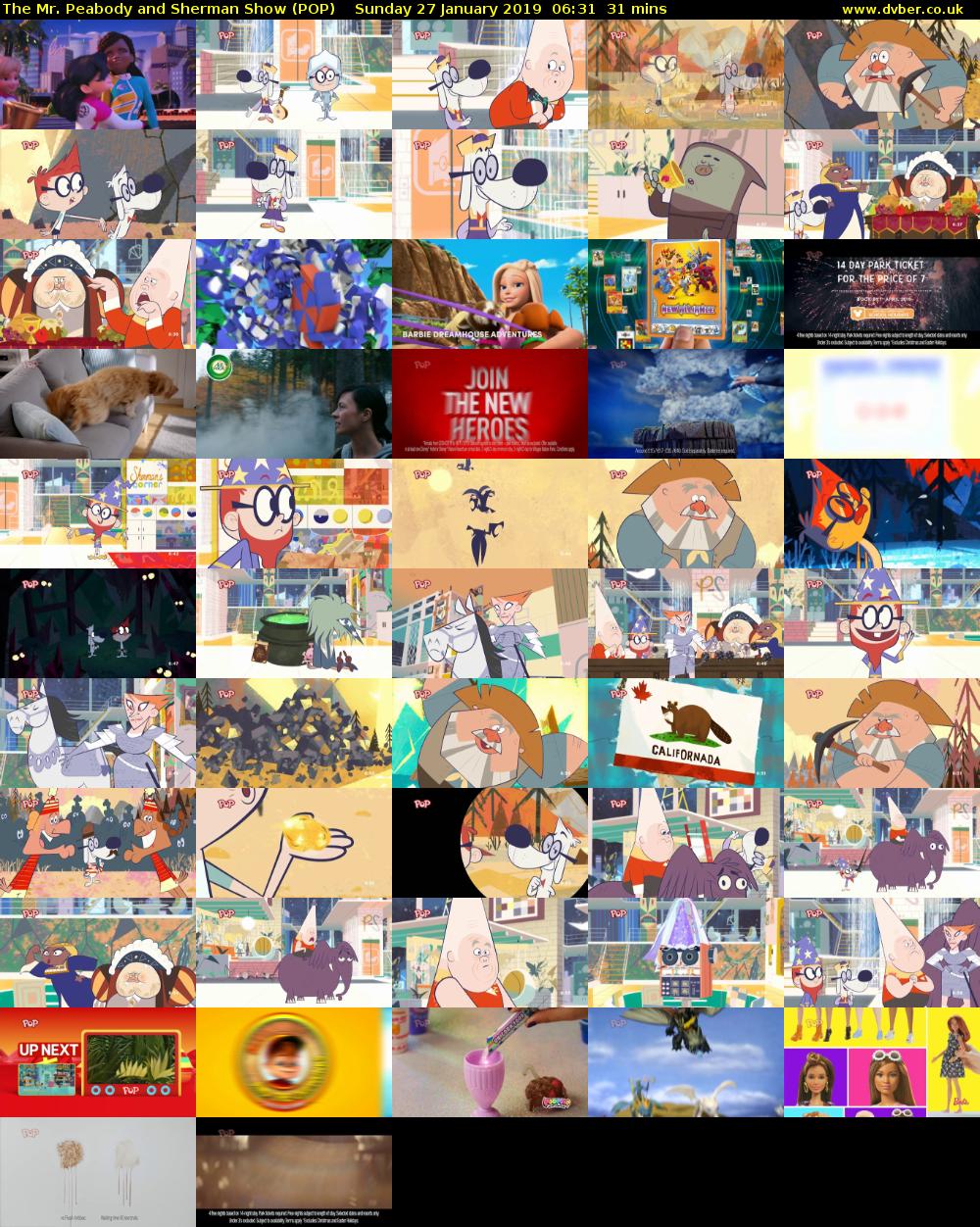 The Mr. Peabody and Sherman Show (POP) Sunday 27 January 2019 06:31 - 07:02