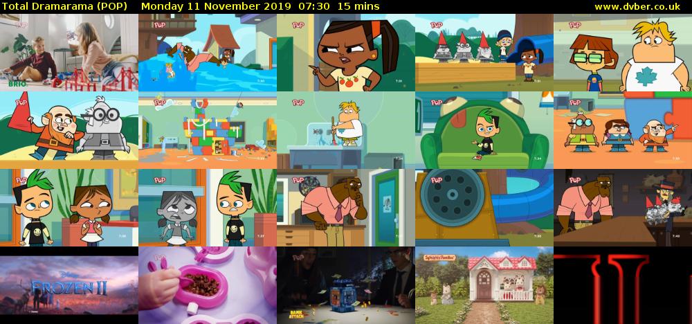 Total Dramarama (POP) Monday 11 November 2019 07:30 - 07:45
