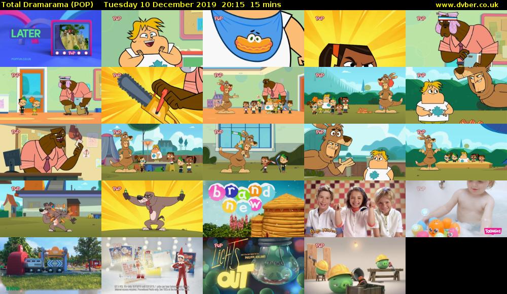Total Dramarama (POP) Tuesday 10 December 2019 20:15 - 20:30
