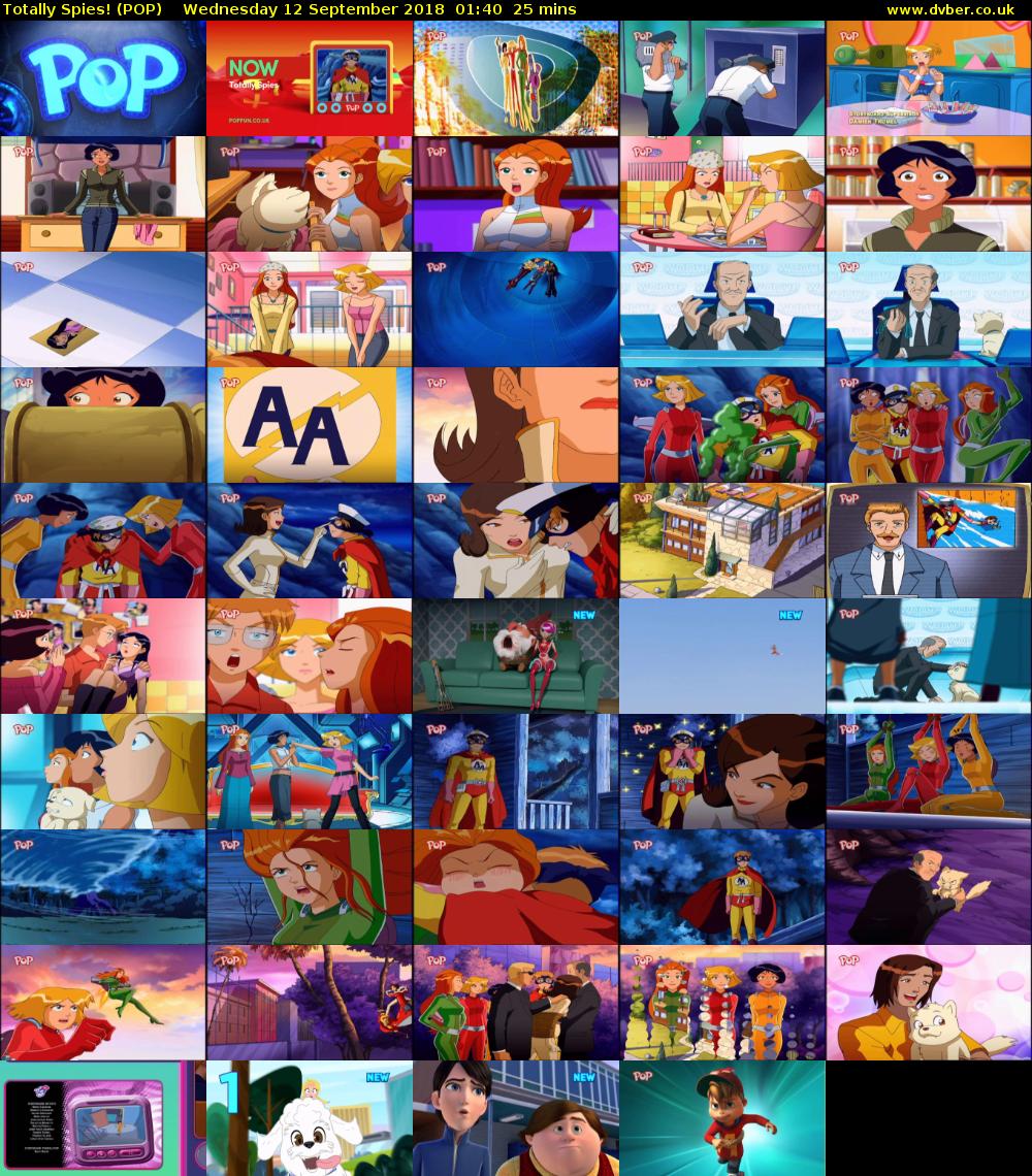Totally Spies! (POP) Wednesday 12 September 2018 01:40 - 02:05