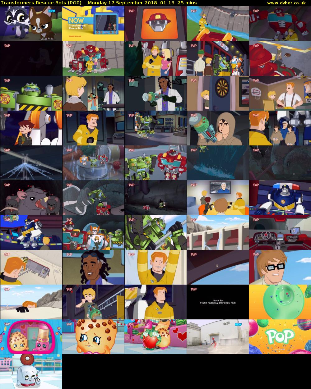 Transformers Rescue Bots (POP) Monday 17 September 2018 01:15 - 01:40