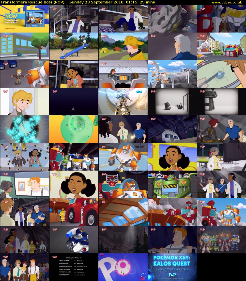 Transformers Rescue Bots (POP) Sunday 23 September 2018 01:15 - 01:40