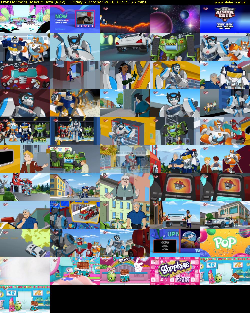Transformers Rescue Bots (POP) Friday 5 October 2018 01:15 - 01:40