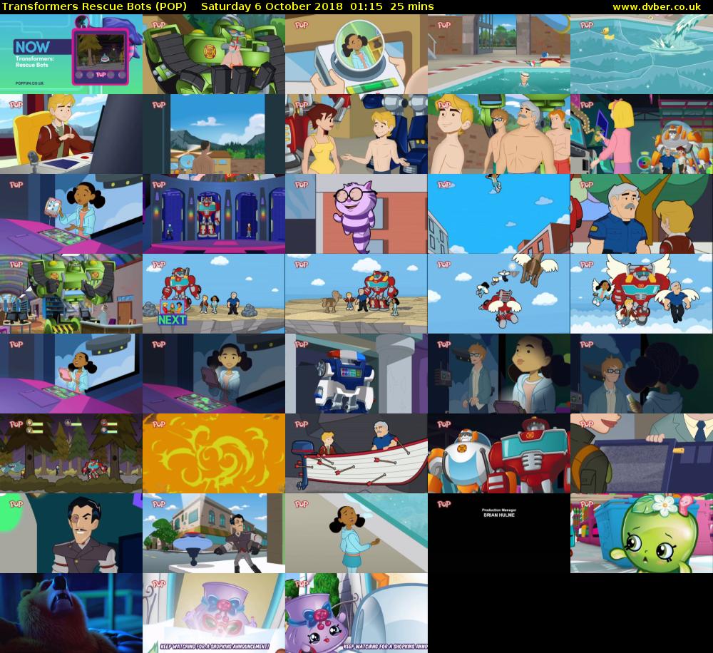 Transformers Rescue Bots (POP) Saturday 6 October 2018 01:15 - 01:40