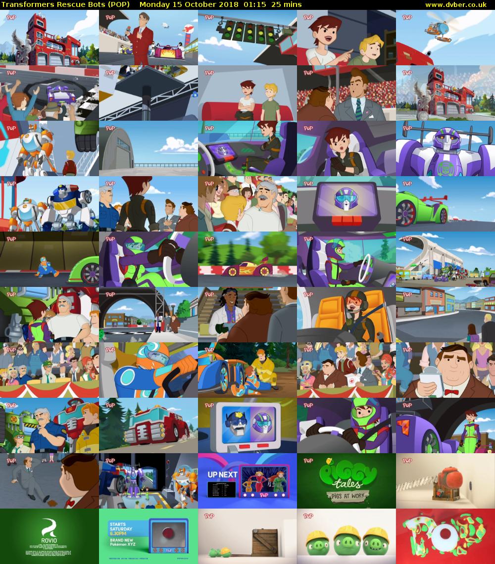 Transformers Rescue Bots (POP) Monday 15 October 2018 01:15 - 01:40