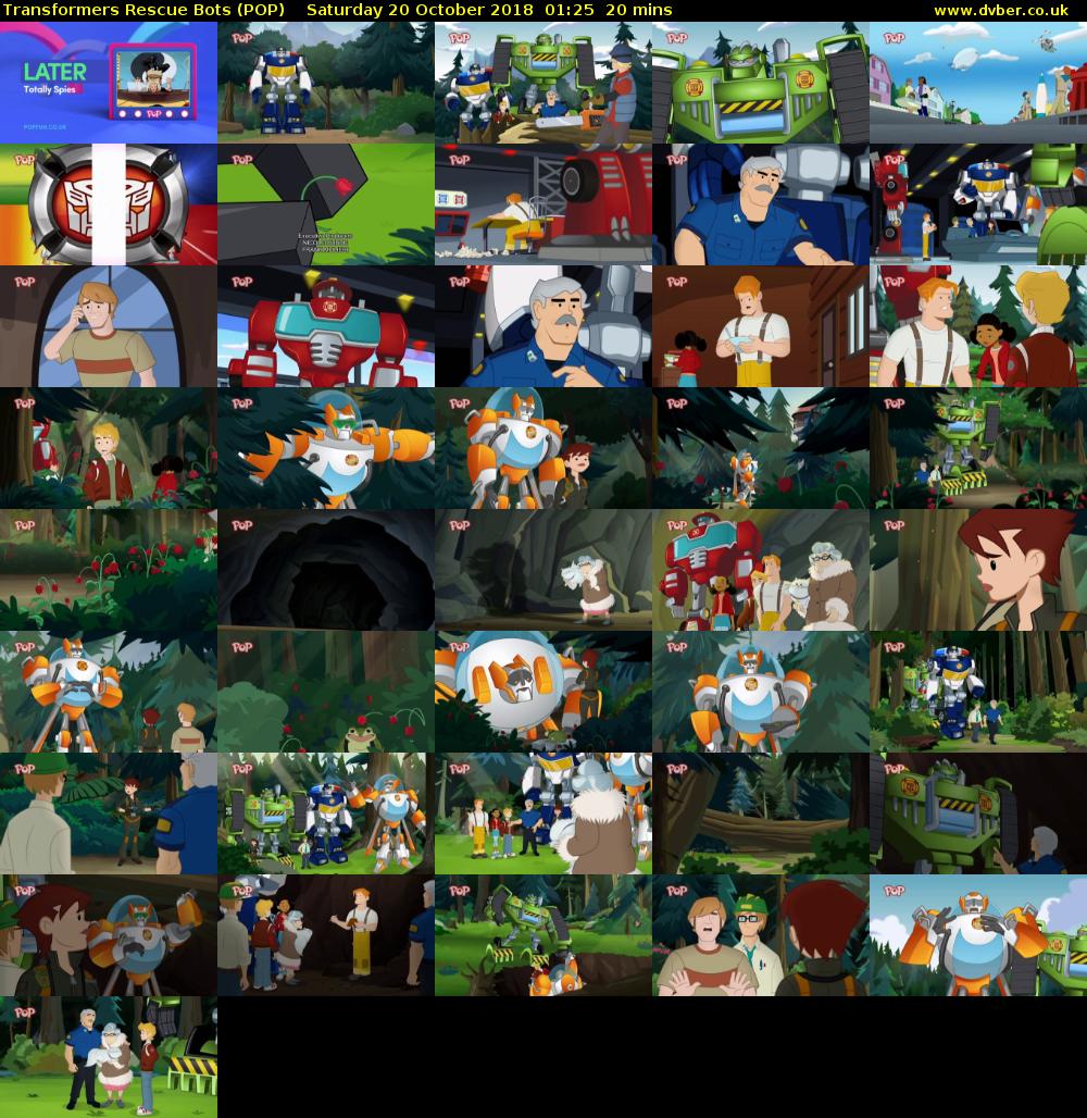 Transformers Rescue Bots (POP) Saturday 20 October 2018 01:25 - 01:45