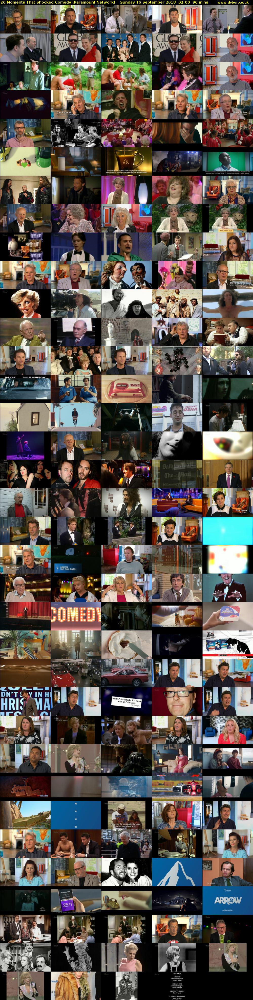 20 Moments That Shocked Comedy (Paramount Network) Sunday 16 September 2018 02:00 - 03:30