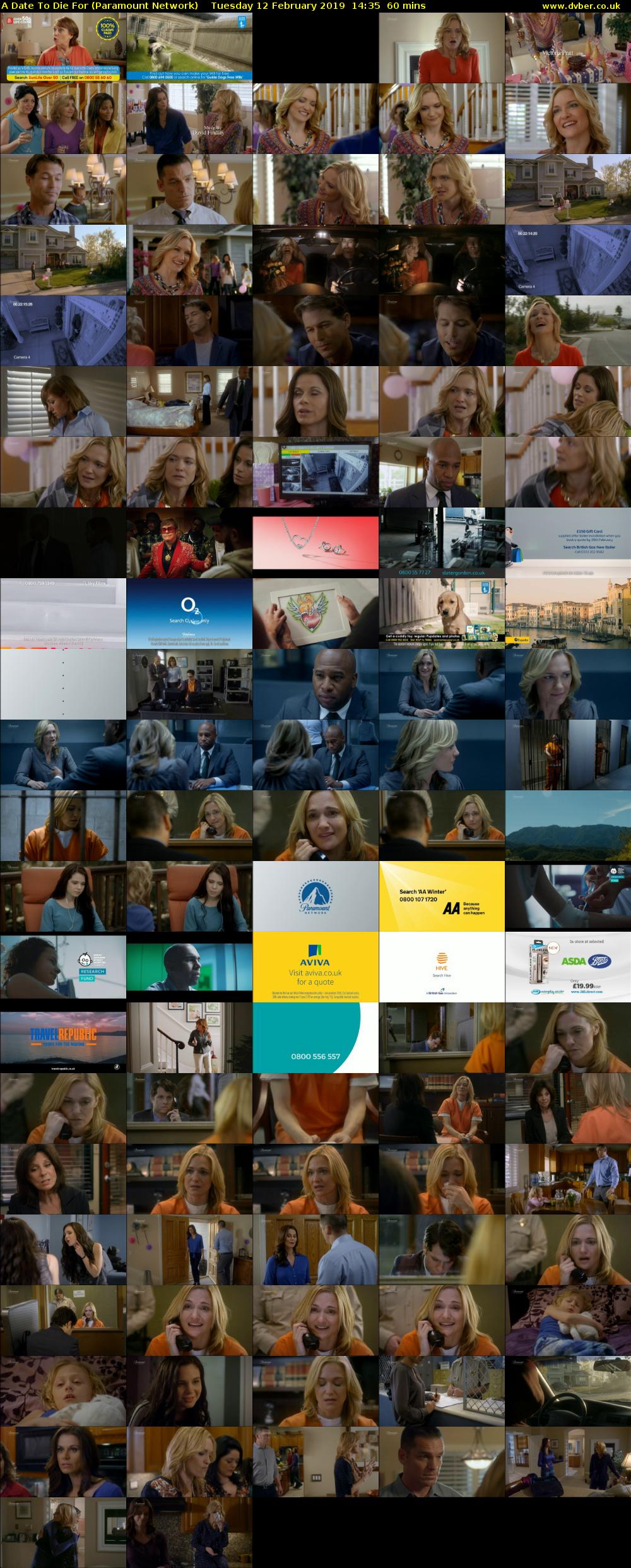 A Date To Die For (Paramount Network) Tuesday 12 February 2019 14:35 - 15:35