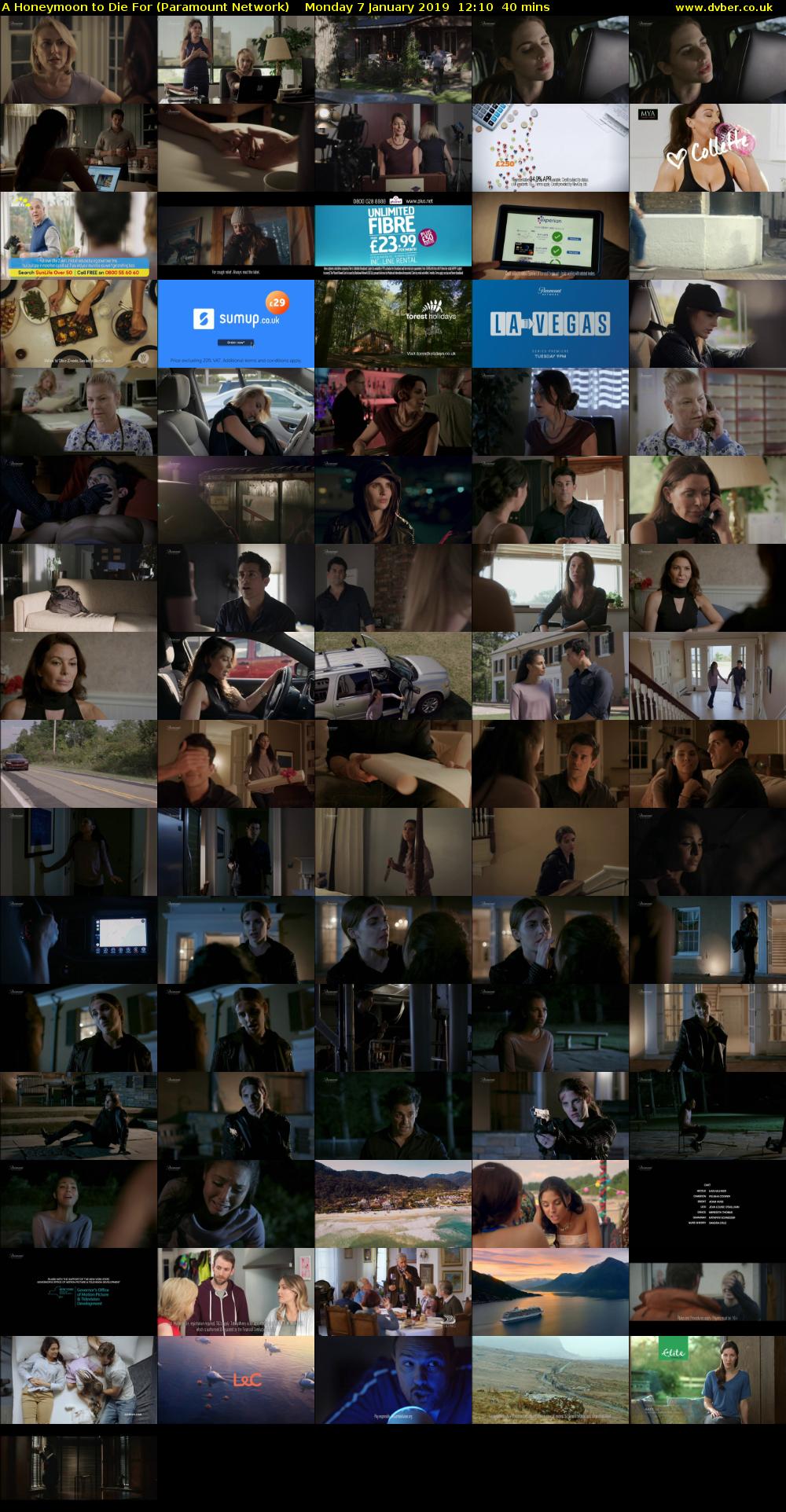 A Honeymoon to Die For (Paramount Network) Monday 7 January 2019 12:10 - 12:50