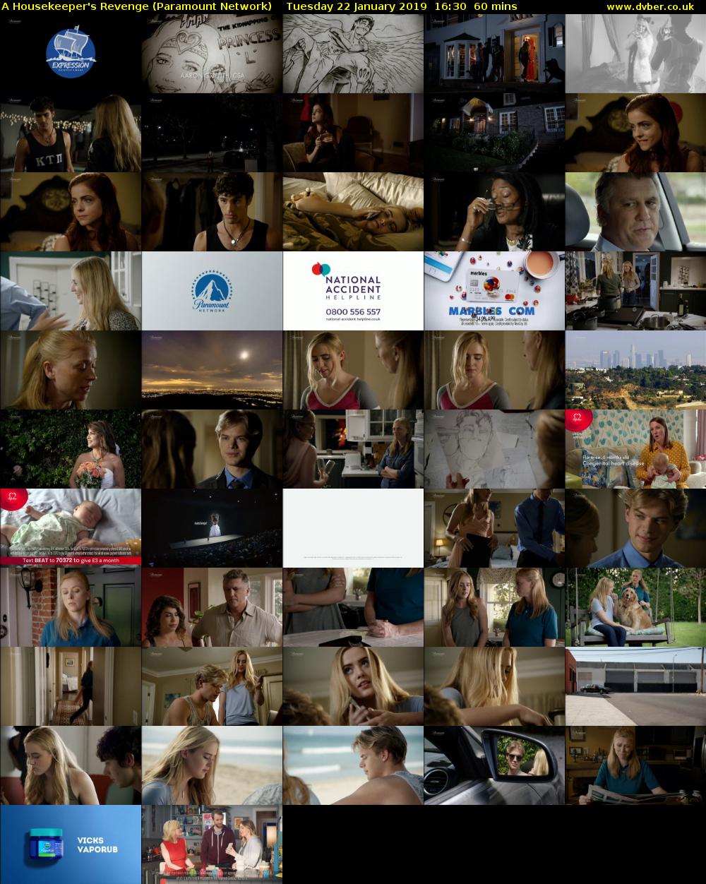 A Housekeeper's Revenge (Paramount Network) Tuesday 22 January 2019 16:30 - 17:30