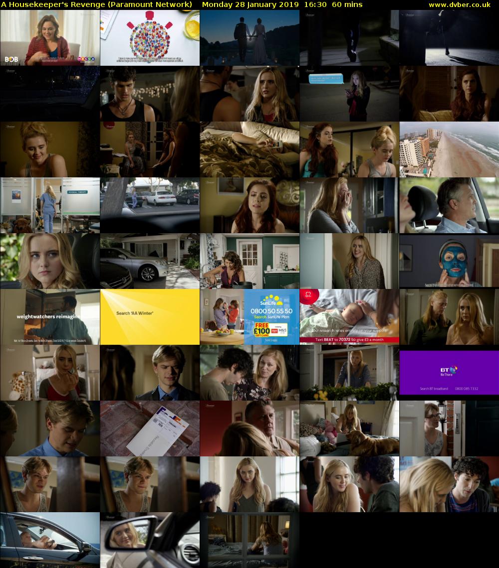 A Housekeeper's Revenge (Paramount Network) Monday 28 January 2019 16:30 - 17:30