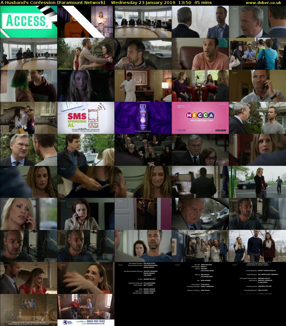 A Husband's Confession (Paramount Network) Wednesday 23 January 2019 13:50 - 14:35