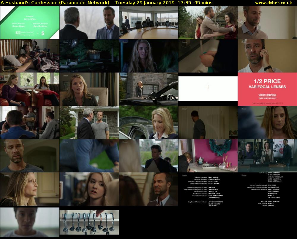 A Husband's Confession (Paramount Network) Tuesday 29 January 2019 17:35 - 18:20
