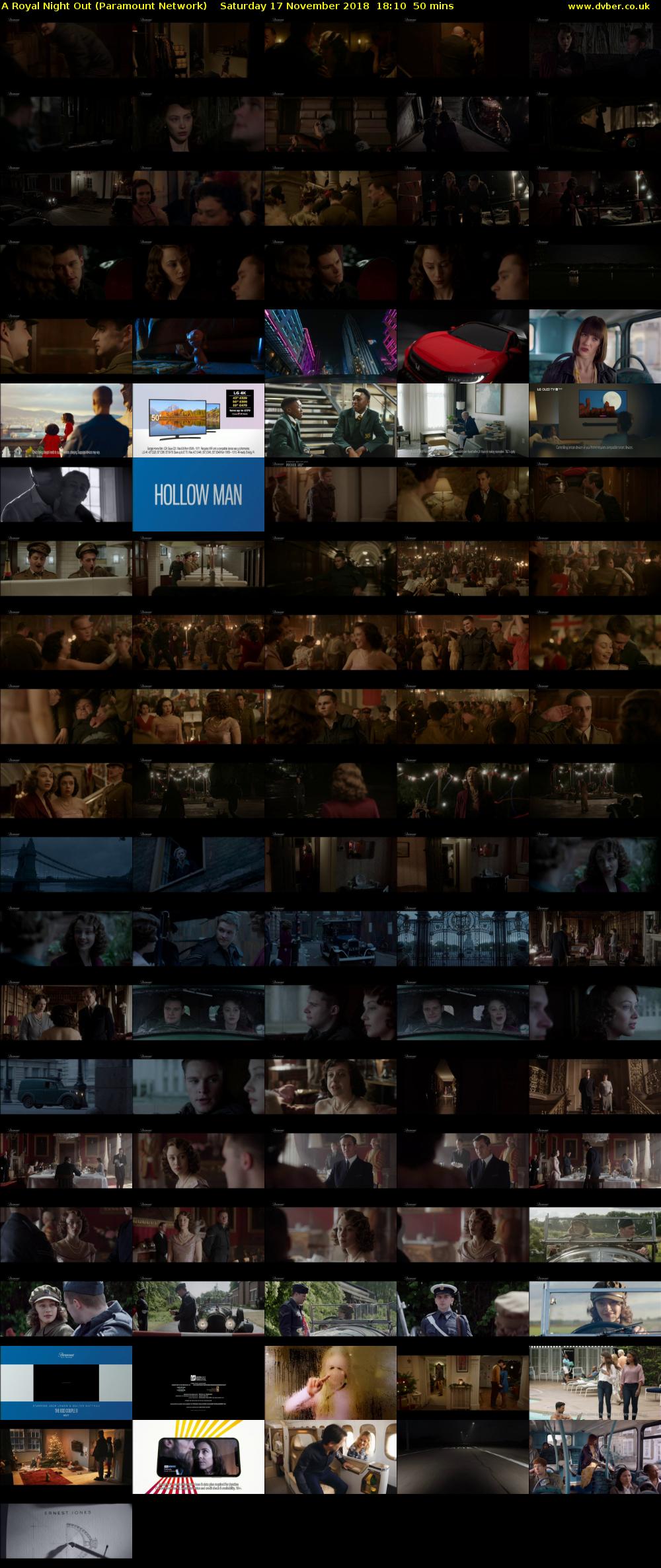 A Royal Night Out (Paramount Network) Saturday 17 November 2018 18:10 - 19:00