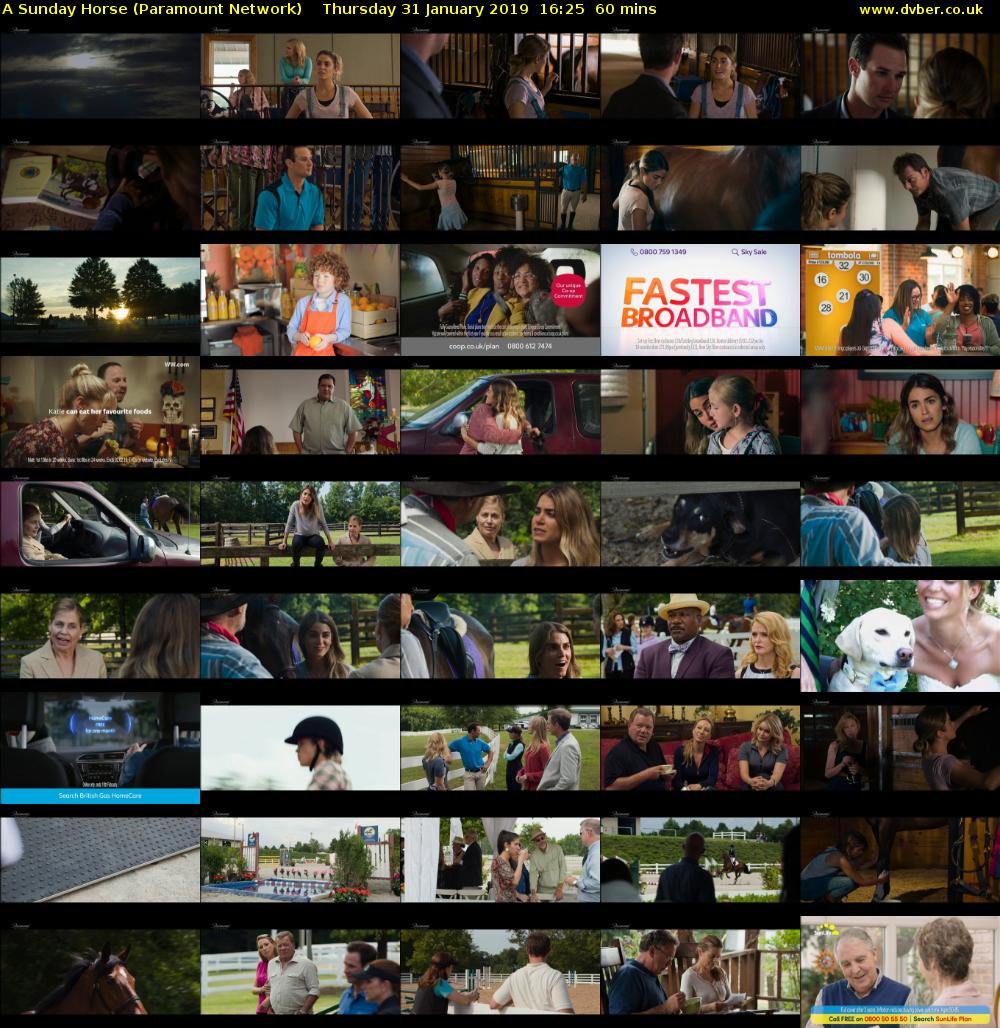 A Sunday Horse (Paramount Network) Thursday 31 January 2019 16:25 - 17:25