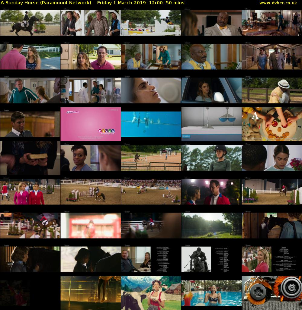 A Sunday Horse (Paramount Network) Friday 1 March 2019 12:00 - 12:50