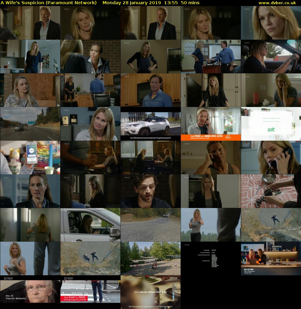 A Wife's Suspicion (Paramount Network) Monday 28 January 2019 13:55 - 14:45