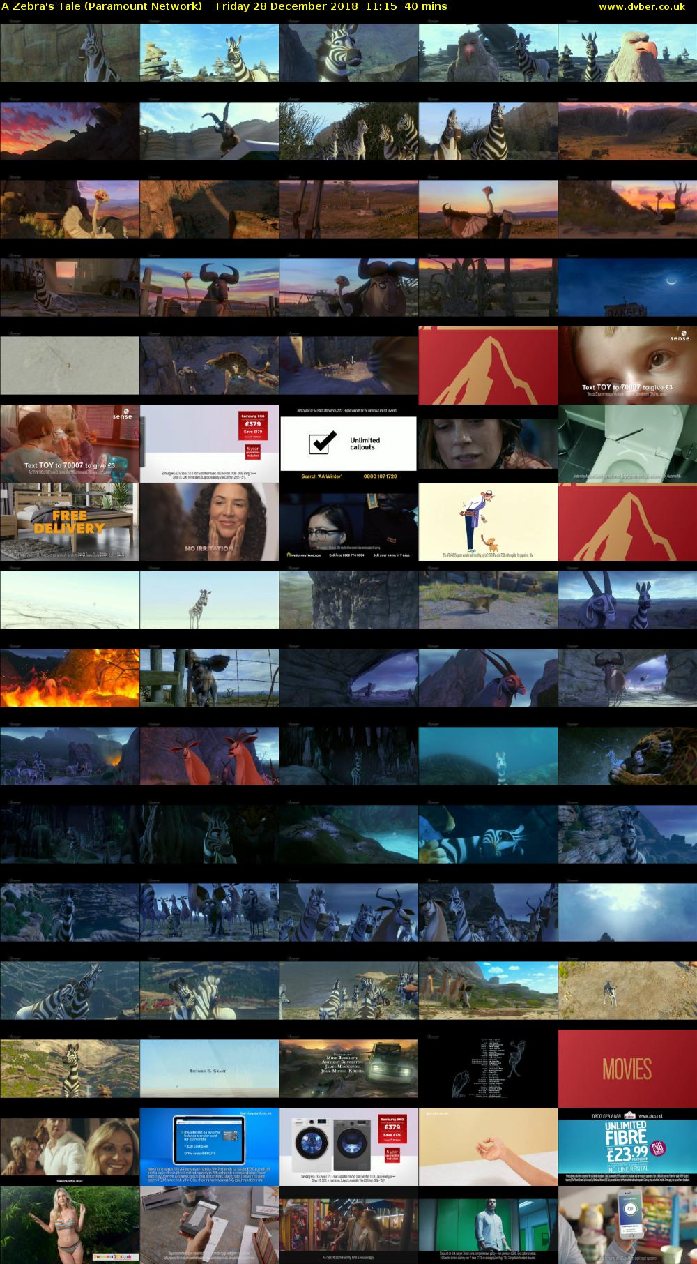 A Zebra's Tale (Paramount Network) Friday 28 December 2018 11:15 - 11:55