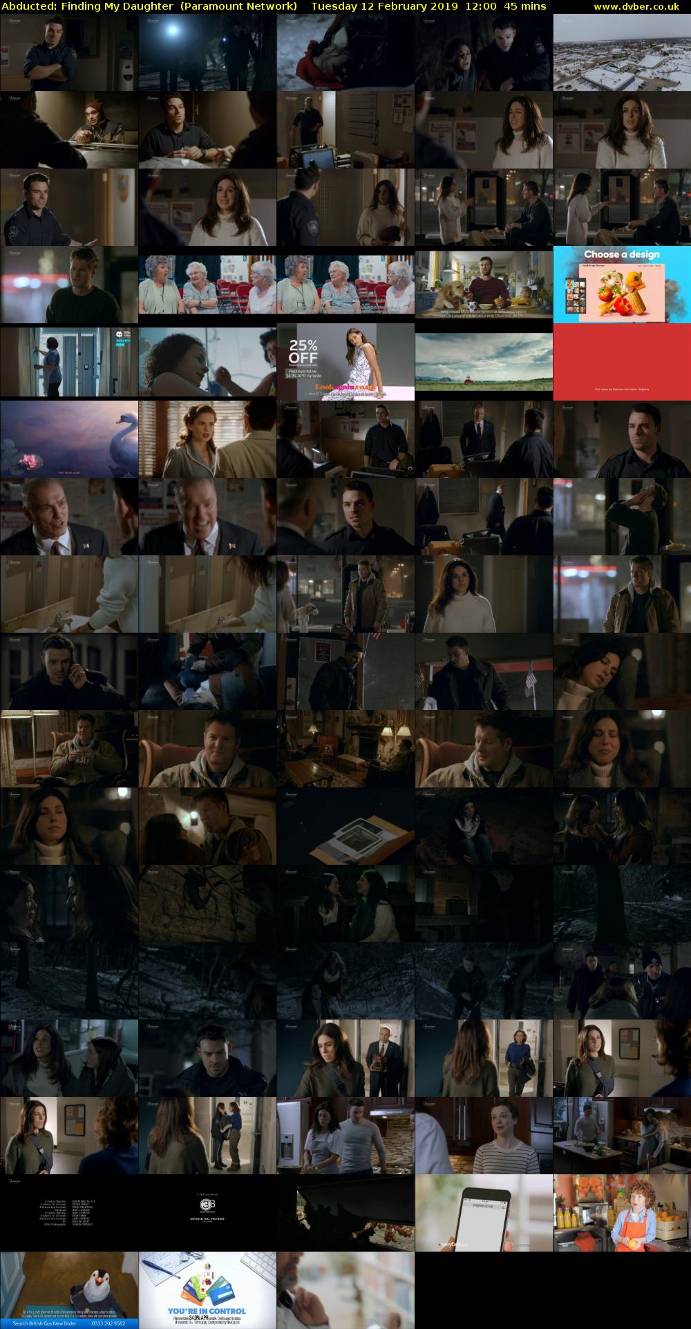 Abducted: Finding My Daughter  (Paramount Network) Tuesday 12 February 2019 12:00 - 12:45