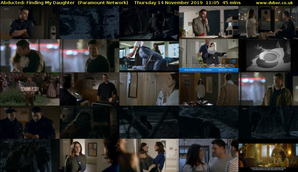 Abducted: Finding My Daughter  (Paramount Network) Thursday 14 November 2019 11:05 - 11:50