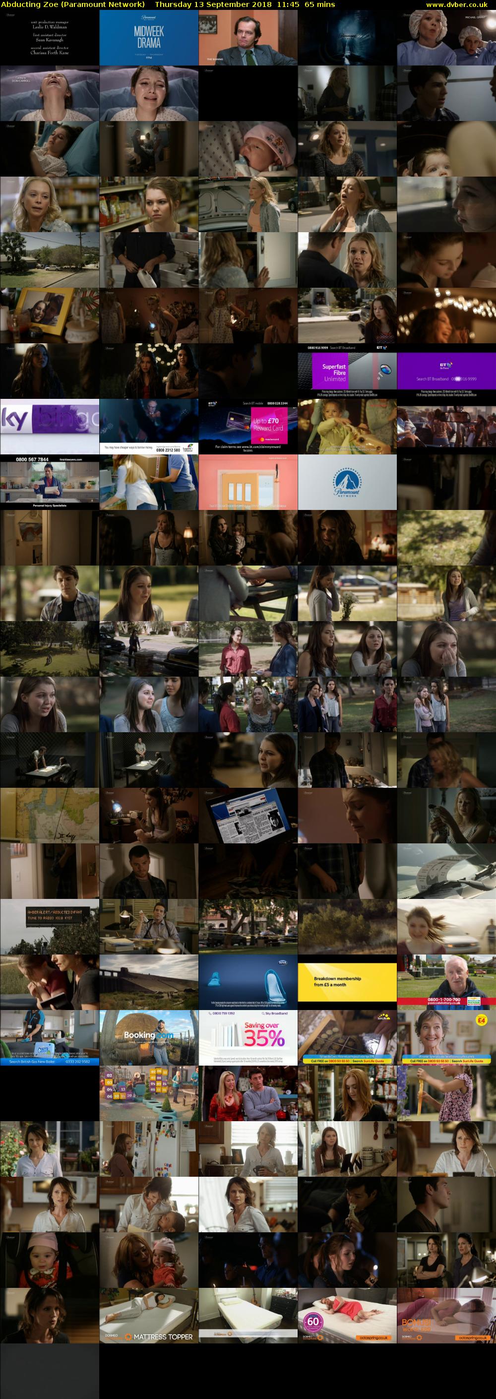Abducting Zoe (Paramount Network) Thursday 13 September 2018 11:45 - 12:50