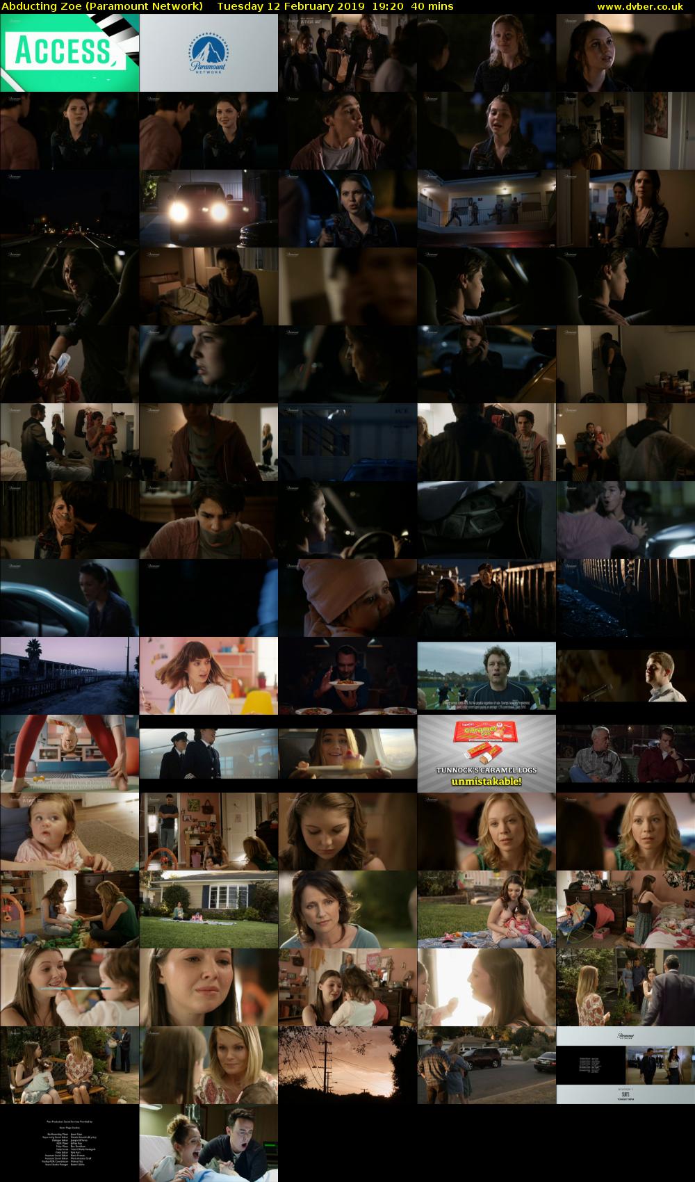 Abducting Zoe (Paramount Network) Tuesday 12 February 2019 19:20 - 20:00