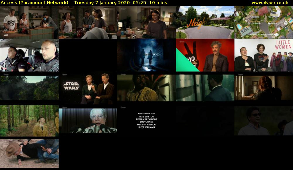 Access (Paramount Network) Tuesday 7 January 2020 05:25 - 05:35