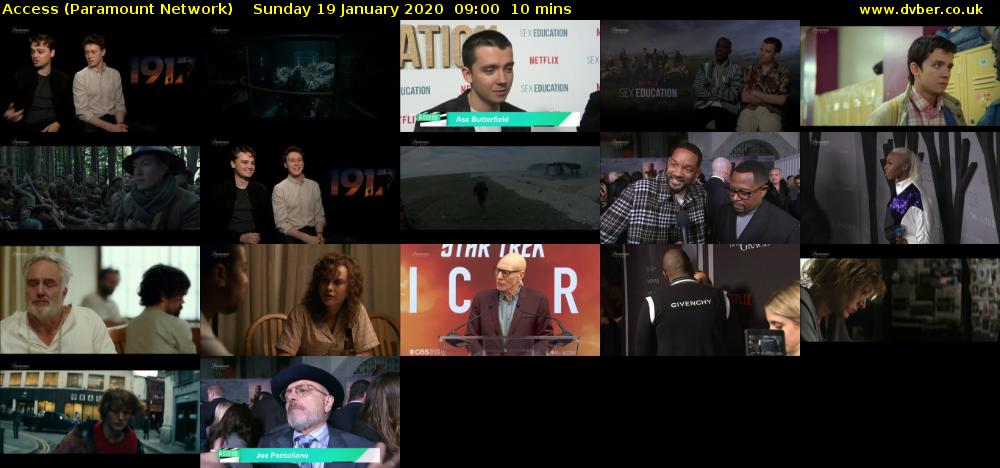 Access (Paramount Network) Sunday 19 January 2020 09:00 - 09:10
