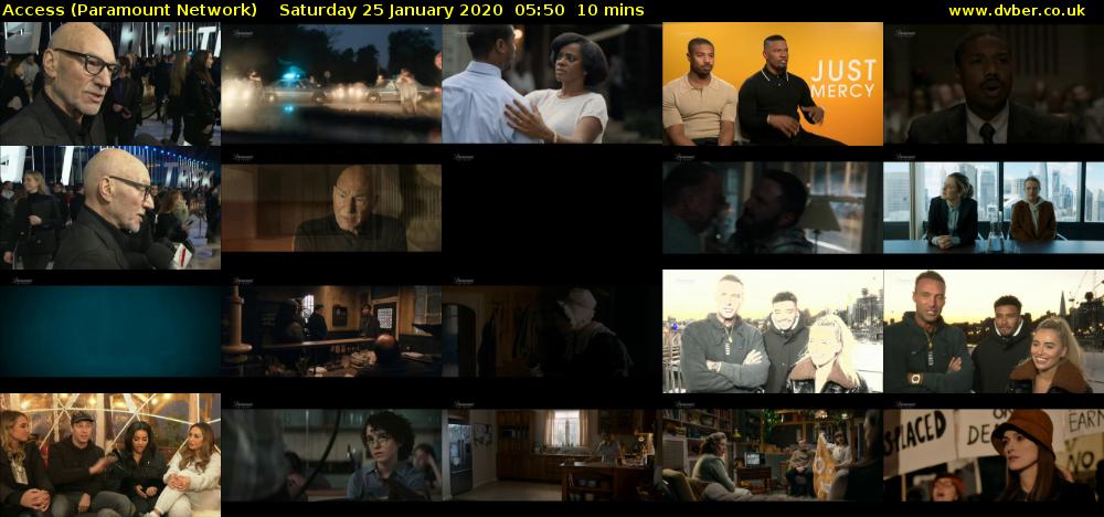 Access (Paramount Network) Saturday 25 January 2020 05:50 - 06:00