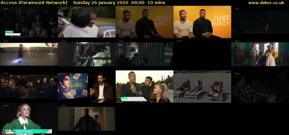 Access (Paramount Network) Sunday 26 January 2020 09:00 - 09:10
