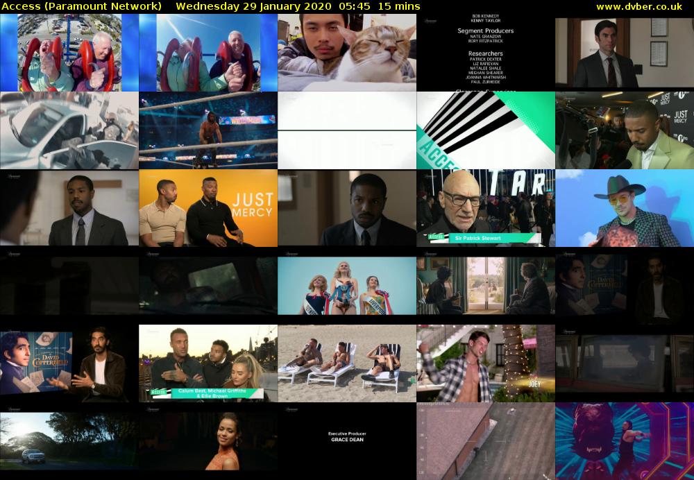 Access (Paramount Network) Wednesday 29 January 2020 05:45 - 06:00