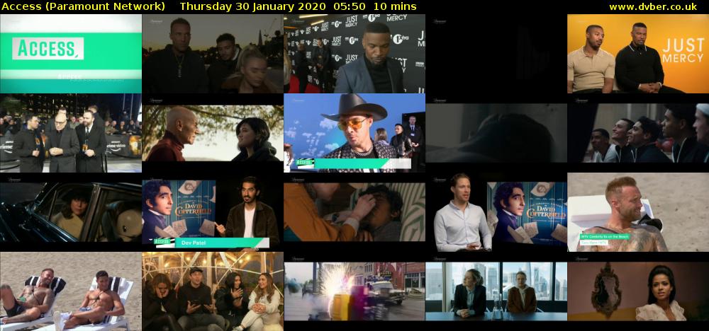 Access (Paramount Network) Thursday 30 January 2020 05:50 - 06:00