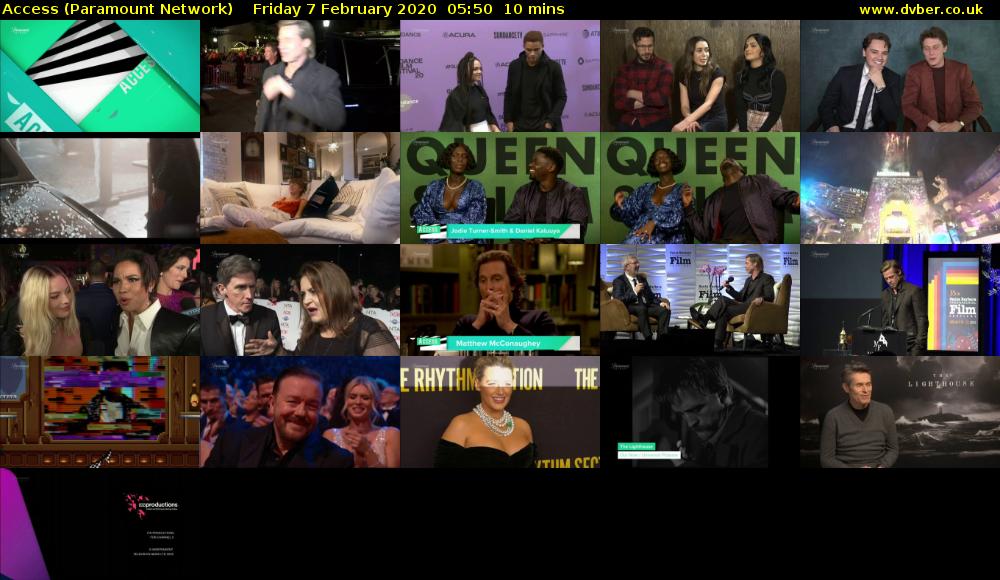 Access (Paramount Network) Friday 7 February 2020 05:50 - 06:00